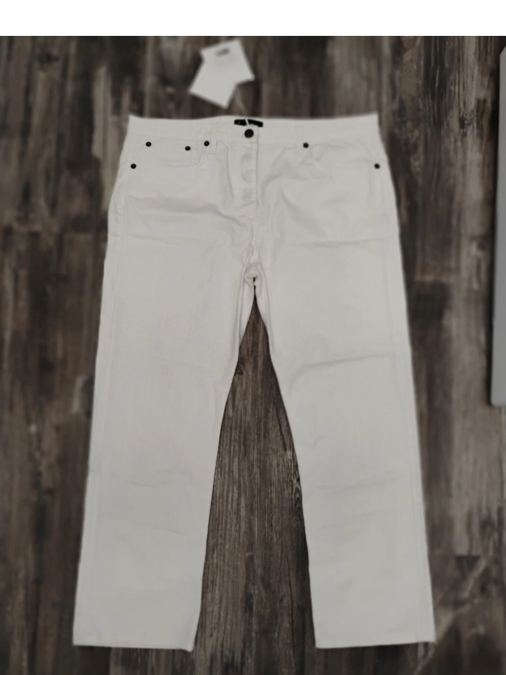 The Row Ashland Women's Cropped Straight Leg White Jeans Size 2 New $550